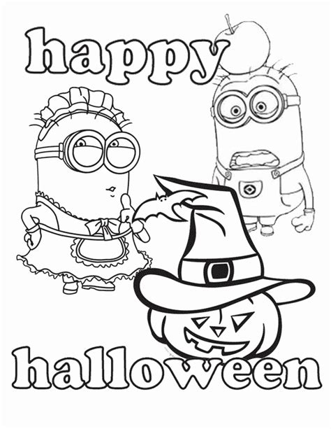 Download minion halloween coloring pages - Google Search | Halloween coloring pages, Minion halloween