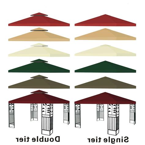 Great accessory to change the look of your gazebo. New 10x10' Replacement Canopy Top Patio Pavilion Gazebo