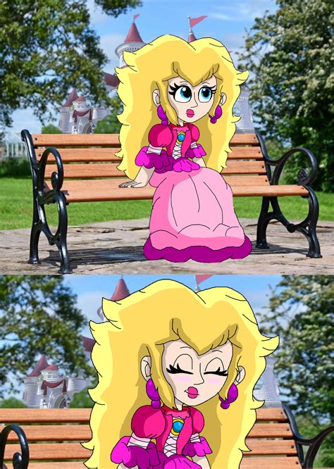 Mario And Peach Sitting Down By Johnv2004 On Deviantart