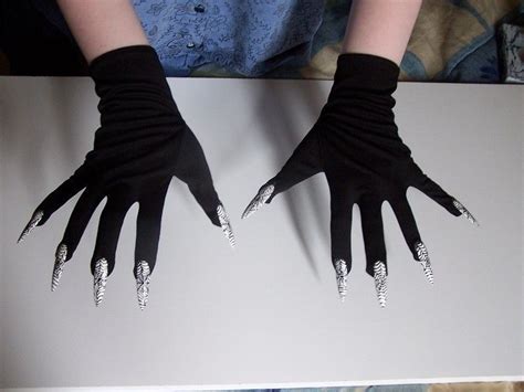 Halloween Gloves Costume Party Props Dress Up Dragon Claw Gloves Nail Gloves Black