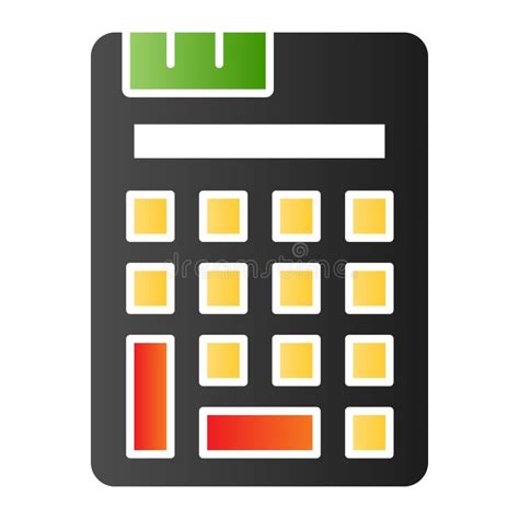Calculator Flat Icon Simple Tool For Calculate Symbol Gradient Style
