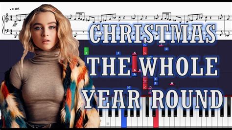 Sabrina Carpenter Christmas The Whole Year Round Piano Tutorial W
