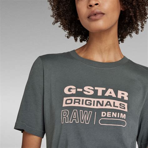 Originals Label Regular Fit Tee Grey G Star Raw® Us