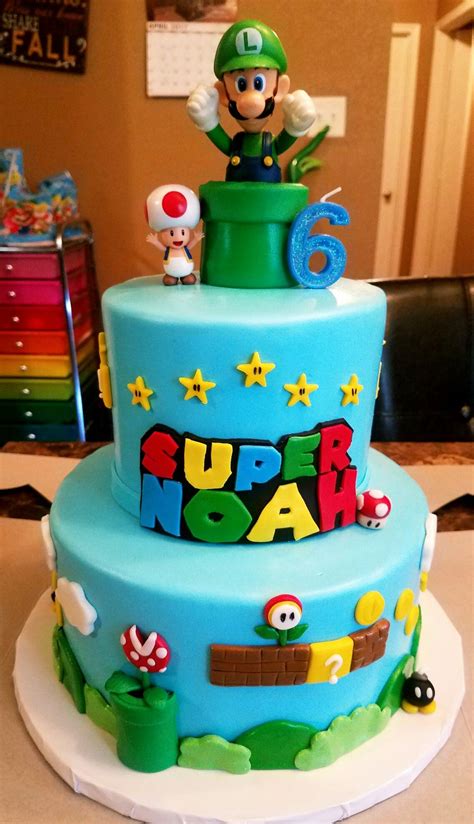 Cake represents the water, land and sky. 20 Ideas for Super Mario Birthday Cake - Birthday Party ...