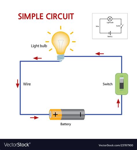 A Simple Electric Circuit Royalty Free Vector Image