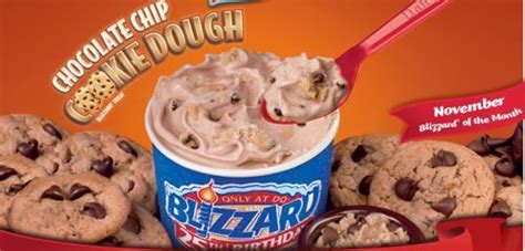 Chocolate Chip Cookie Dough Blizzard From Dairy Queen Dairy Free