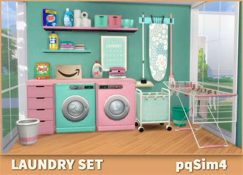 Laundry Set The Sims 4 Custom Content Sims Sims 4 House Design Sims 4