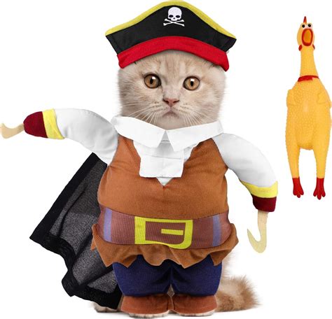 Popetpop Cat Pirate Costume Funny Pet Clothes Pirate Dog