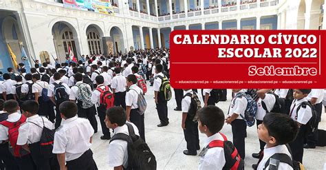 Calendario Cívico Escolar 2022 Del Mes De Setiembre Fechas Importantes