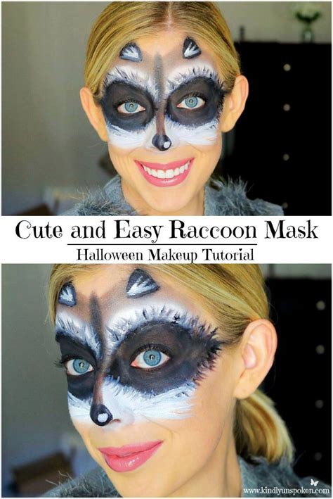 Cute And Easy Raccoon Makeup Mask Halloween Tutorial Kindly Unspoken