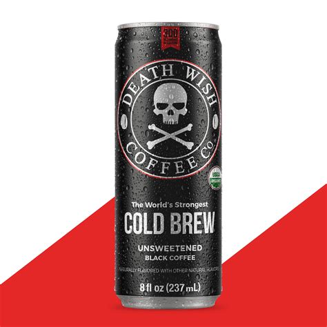 Death Wish Coffee Canned Organic Iced Cold Brew Unsweetened Black 8