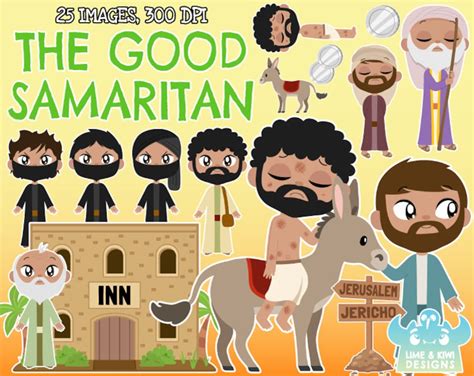 The Good Samaritan Clipart Instant Download Religious Religion