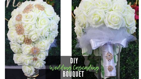 The instructions are easy to follow with tips. DIY Wedding Bridal Cascading Bouquet 💐💍 How to make a ...