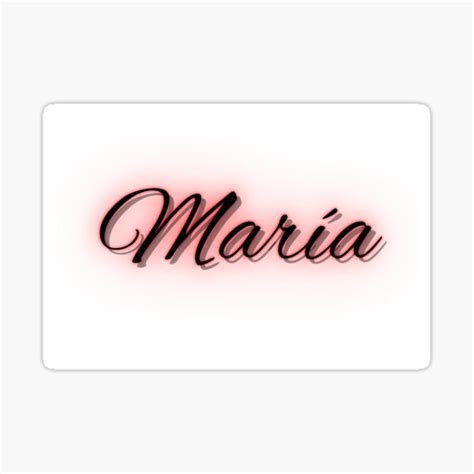 Maria Names In Red Sticker For Sale By Auroragalavis Redbubble
