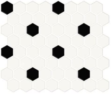 Color Story Mosaics Matte Designer White And Matte Black 15 Hexagon