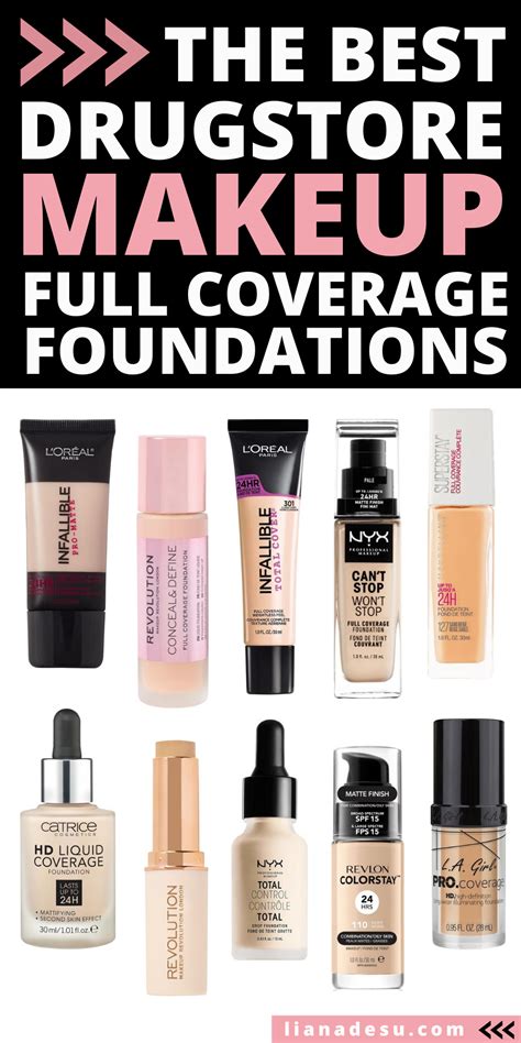 Best Full Coverage Drugstore Foundations Best Drugstore Makeup