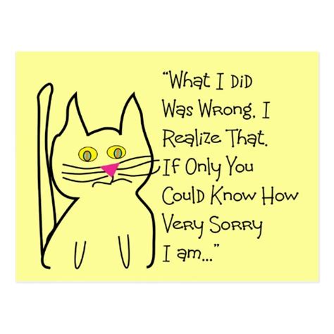 Im Sorry Greeting Cards Cat Design Postcard Zazzle