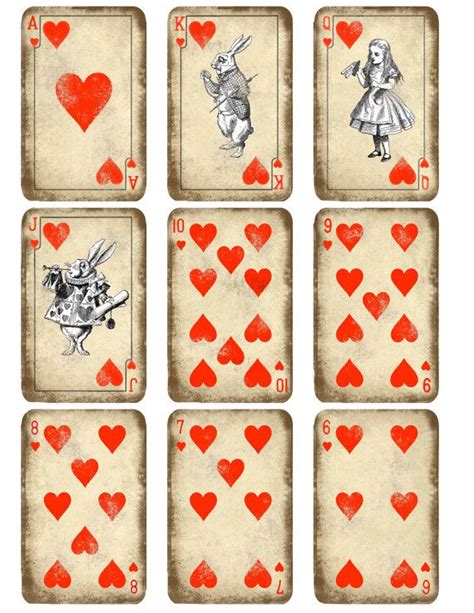 Alice In Wonderland Play Card Printable Whimsical By Katarinart 5