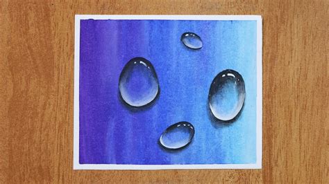 Easy Way To Draw Water Drops How To Draw Water Drops With Oil Paste