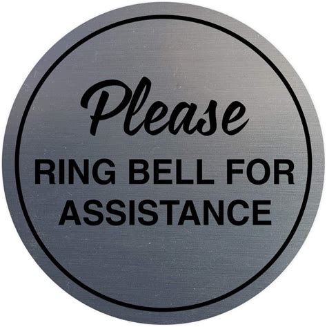 Signs Bylita Circle Please Ring Bell For Assistance Sign