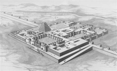 Reconstruction Of The Palatial Complex In Khorsabad By Victor Place And