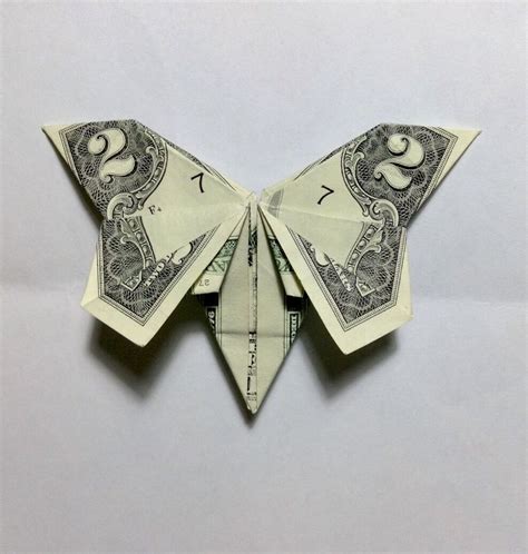 A Butterfly Money Origami Made From A Two Dollar Bill Lovely T