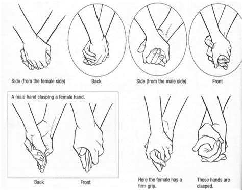 Comic Art Reference Drawing Holding Hands Libro Dibujo