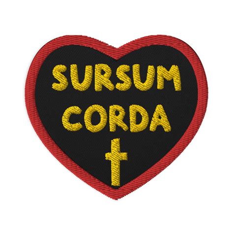 Sursum Corda Patch Latin Mass Lift Up Your Hearts To The Lord Etsy