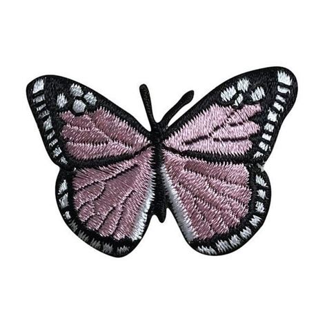 Large Pinkblack Monarch Butterfly Iron On Appliqueembroidered