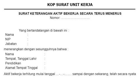 Berita Surat Keterangan Aktif Bekerja Untuk Daftar Pppk Terbaru Hari