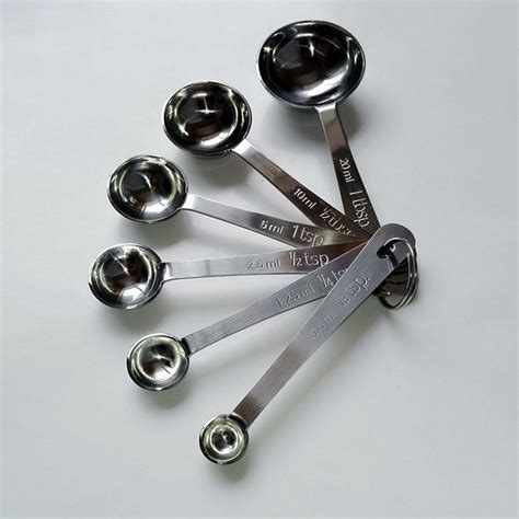 New 6 Pcs Stainless Steel Measuring Spoons Cups Kitchen