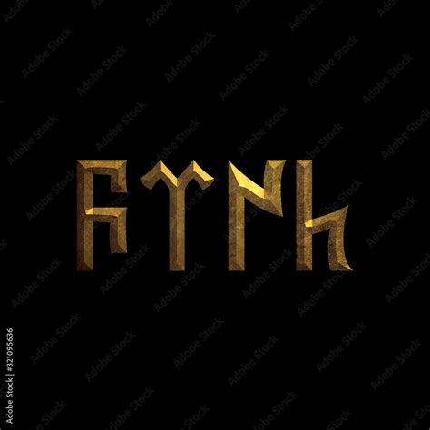 Gokturk Alphabet With Turkish Script Illustration Stock Illustration