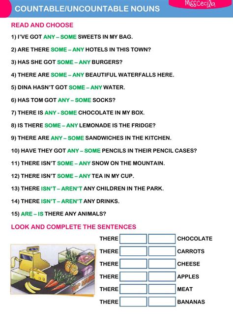 Countable And Uncountable Nouns Worksheets For Grade 2 Pdf Noleen Info