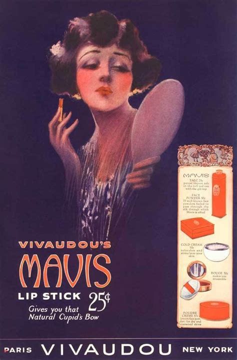 A 1920s Art Deco Fashion Lipstick Mavis Perfume Poster New Printing
