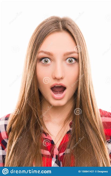 Nice Girl With Surprised Expression Of Her Face Stock Image Image Of