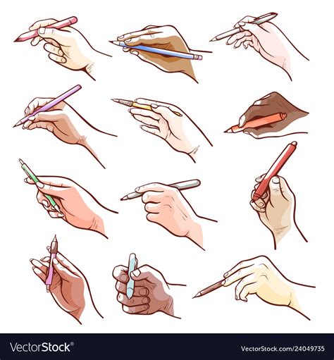 Pen And Writing Drawing Royalty Free Vector Hand Drawing Reference