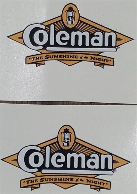 Two 2 New Coleman Sunshine Of The Night Sticker Decal Etsy Canada