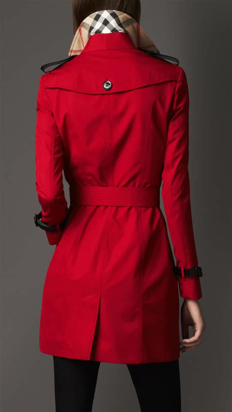 Burberry Midlength Trench Coat In Military Red Red Lyst