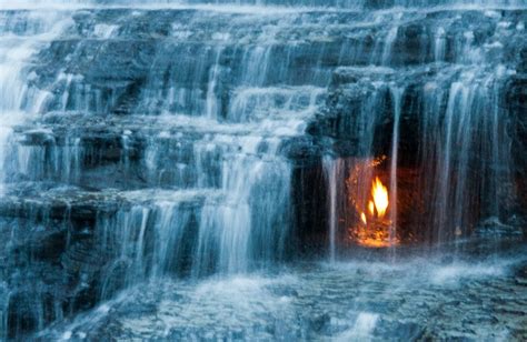 Eternal Flame Falls New York USA Amazing World Reality Most