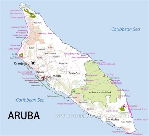 Where Is Aruba Map
