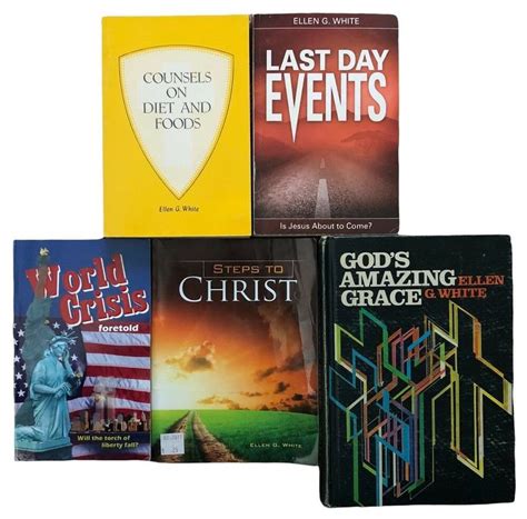 5 Assorted Ellen G White Books Spirit Of Prophecy Seventh Day Adventist