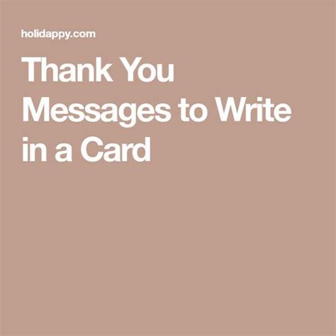 Thank You Messages To Write In A Card Messages Thank You Messages