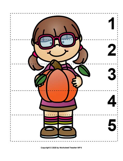 10 Autumn Number Sequence 1-5 Preschool Math Picture Puzzles - Made By ...