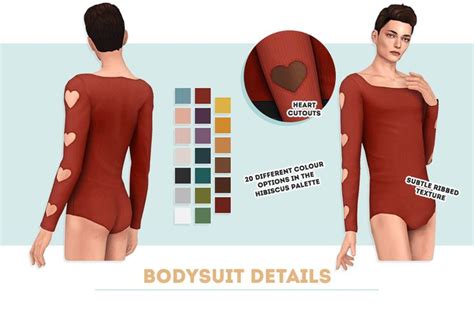 Sweetheart Bodysuit And Medley Top For Males Solistair Sims 4 Men