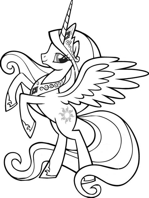 Our brave 10,000 year old unicorn princess helps rule the land of equestria. Princess Celestia Coloring Page - Coloring Home