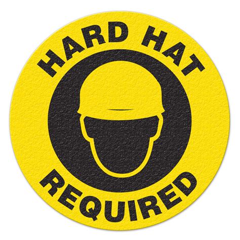 Hard Hat Required Floor Sign Incom Manufacturing