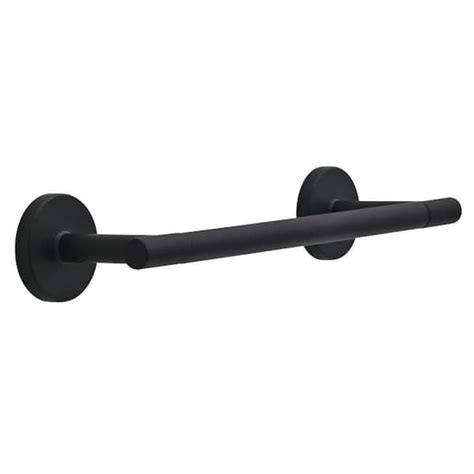 delta lyndall 9 in hand wall mount towel bar bath hardware accessory in matte black ldl09 mb