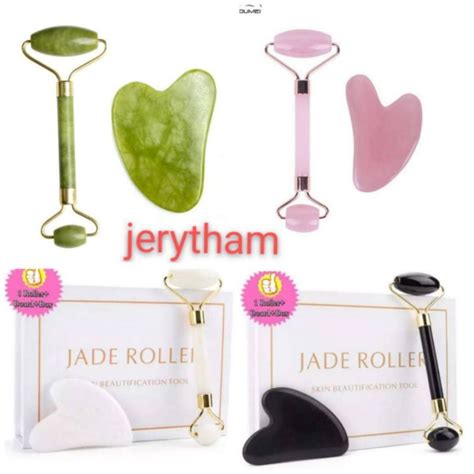 roller gua sha natural jape guasha facial beauty massage tool jade roller face thin massager