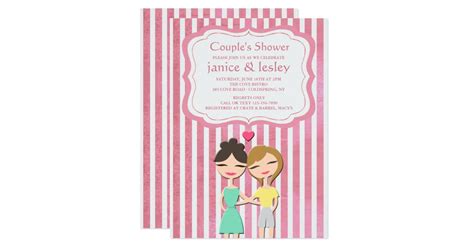 lesbian couple shower invitation zazzle