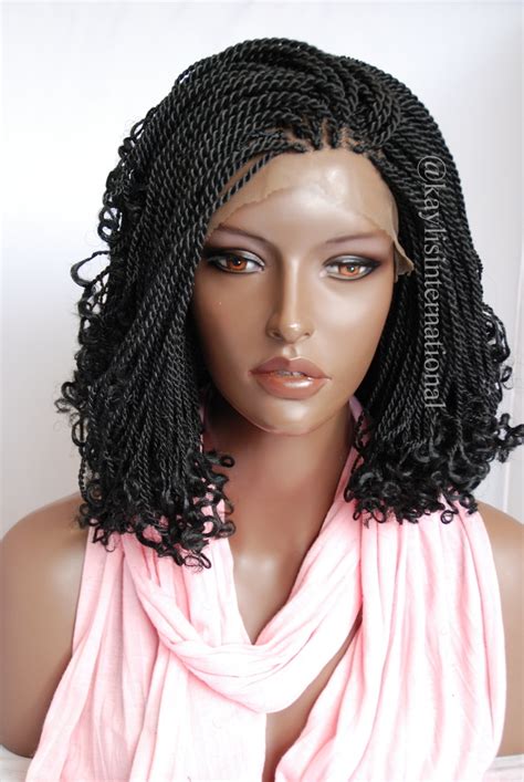Fully Hand Braided Cornrow Lace Front Wig Helena Color 1